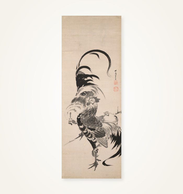 群鶏図 | 作品紹介 | 伊藤若冲 - 若冲が生きた京都とその時代 | 京の文化芸術 Ito Jakuchu - Art & Culture